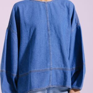 SOLID DENIM SHIRT - Image 3