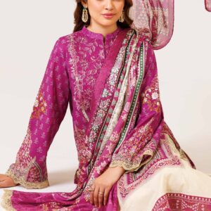 3 Piece - Digital Printed Embroidered Suit - 42401783