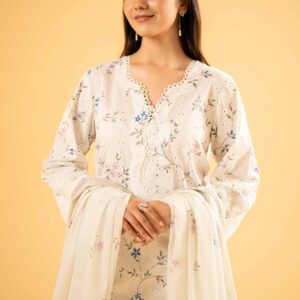 3 Piece - Digital Printed Embroidered Suit - 42401964