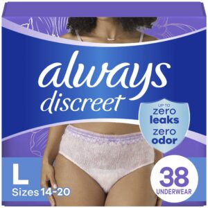Always Discreet Adult Incontinence Underwear for Women, L, 28 CT - Image 24