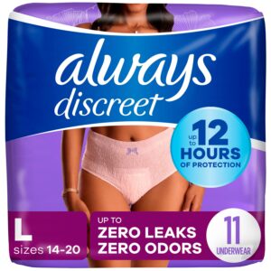 Always Discreet Adult Incontinence Underwear for Women, L, 28 CT - Image 27