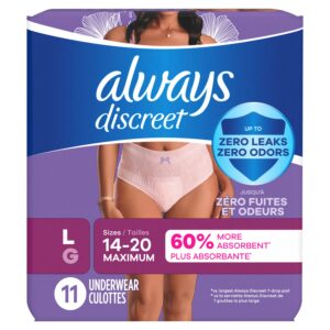 Always Discreet Adult Incontinence Underwear for Women, L, 28 CT - Image 30