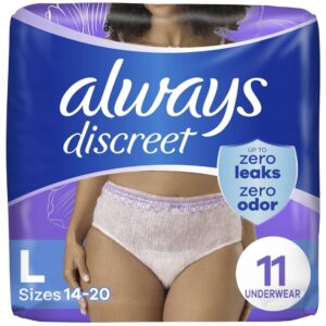 Always Discreet Adult Incontinence Underwear for Women, L, 28 CT - Image 37