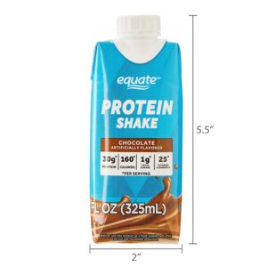 Equate High Performance Protein Nutrition Shake, Chocolate, 11 fl oz, 4 Count - Image 8