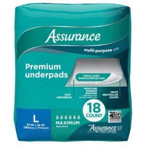 Assurance Unisex Premium Underpad for Adults, L , Maximum Absorbency (18 Count) - Image 3