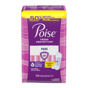 Poise Incontinence Pads for Women, 6 Drop Ultimate Absorbency, Regular Length, 56 Count - Image 3
