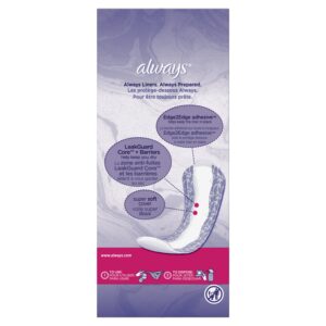 Always Xtra Protection 3-in-1 Daily Liners for Women, Extra Long Length, 60 CT - Image 19