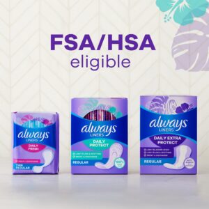 Always Daily Protect Panty Liners, Regular Length, Unscented, 48 Count - Image 5