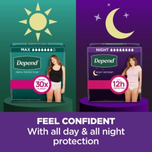 Depend Night Defense Incontinence Underwear for Women, Adult Diapers, XL, 12 Count - Image 9