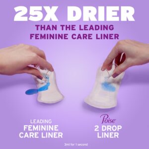 Poise Daily Incontinence Panty Liners, 2 Drop Very Light Absorbency, Regular, 30 Count - Image 4