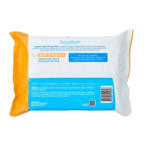 Aquation Extra Large XL Cleansing & Soothing Body Cloths Wipes with Vitamin E, 50 Count, 2 Pack - Image 5
