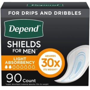 Depend Shields Incontinence Pads for Men, Light Absorbency, 58 Count - Image 10