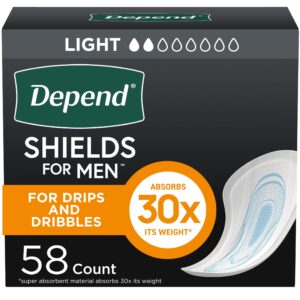 Depend Shields Incontinence Pads for Men, Light Absorbency, 58 Count - Image 13