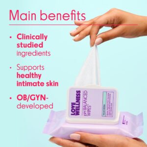 Love Wellness pH Balanced Wipes, Vulva Wipes, 40ct - Image 12