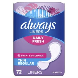 Always Thin No Feel Protection Daily Liners, Regular, Unscented, 120 Count - Image 20