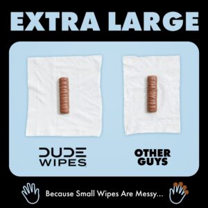 DUDE Wipes Fragrance Free Plus Odor Control, XL Wet Wipes, 48 Count, 3 Pack - Image 3