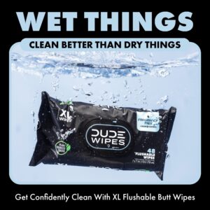 DUDE Wipes Fragrance Free Plus Odor Control, XL Wet Wipes, 48 Count, 3 Pack - Image 6