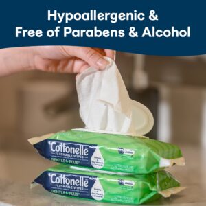 Cottonelle Gentle Plus Flushable Wet Wipes, 2 Flip-Top Packs - Image 4