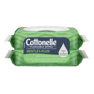 Cottonelle Gentle Plus Flushable Wet Wipes, 2 Flip-Top Packs - Image 5
