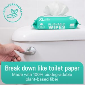 LotFancy 288 Flushable Wet Wipes, 8x6 in, XL Thick Butt Wipes, 48 Wipes Per Pack, 6 Packs - Image 7