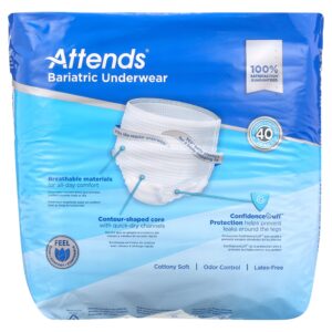 Attends Bariatric Underwear Incontinence Protection, Ultimate Absorbency, Size 2XL, 12 Ct - Image 2