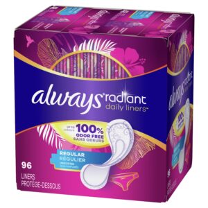 Always Radiant Daily Liners Light Absorbency, Regular Length, 48Count - Image 15
