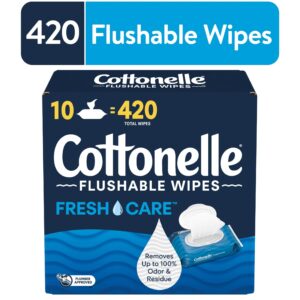 Cottonelle Fresh Care Flushable Wet Wipes, 10 Flip-Top Packs - Image 1