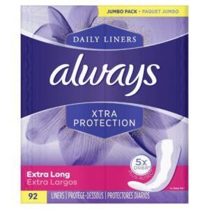 Always Anti-Bunch Xtra Protection Daily Liners Xtra Long Length, 92 Ct - Image 14