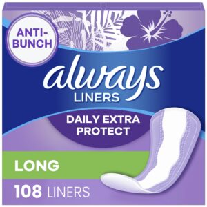 Always Daily Extra Protect Panty Liners, Long Length, Unscented, 108 Count - Image 13