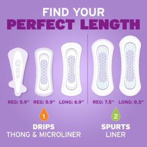 Poise Microliners Incontinence Panty Liners, 1 Drop Lightest Absorbency, Long, 50 Count - Image 4