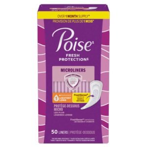 Poise Microliners Incontinence Panty Liners, 1 Drop Lightest Absorbency, Long, 50 Count - Image 8