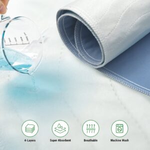 GOGREEN (Pack of 2) Waterproof Incontinence Reusable Underpads, Washable & Absorbent Mattress Pad for Potty Training, Adult, Kids, Dogs (34" x 36") - Image 16