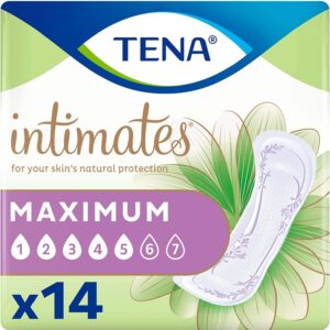 TENA Intimates Maximum Bladder Control Pad 6 X 14 Inch Heavy Absorbency Dry-Fast Core One Size Fits Most Adult Female Disposable, 54283 - PACK OF 14 - Image 2