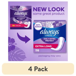 Always Daily Extra Protect Panty Liners, Extra Long Length, Unscented, 116 Count - Image 12