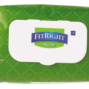 4 Pack Adult Large Incontinence Wipes FitRight Aloe Personal Cleansing Cloth Wipes, 4x48 Count, 8 x 12 inches - Image 7