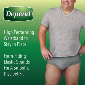 Depend Fit-Flex Incontinence Underwear for Men, Maximum Absorbency, Small/Medium, Grey, 46 Count - Image 5