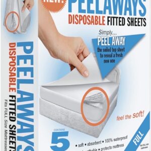 Peelaways Waterproof Disposable Bed Sheets – As Seen On Shark Tank | 5-Layer Absorbent Wellness Sheets for Elderly, Homecare, Hospital Use and Travel - Image 1