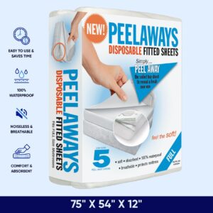 Peelaways Waterproof Disposable Bed Sheets – As Seen On Shark Tank | 5-Layer Absorbent Wellness Sheets for Elderly, Homecare, Hospital Use and Travel - Image 5