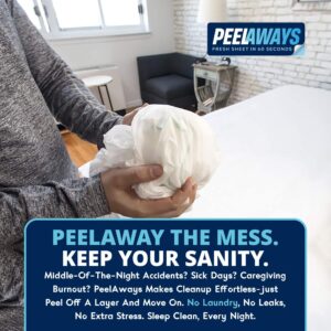 Peelaways Waterproof Disposable Bed Sheets – As Seen On Shark Tank | 5-Layer Absorbent Wellness Sheets for Elderly, Homecare, Hospital Use and Travel - Image 8