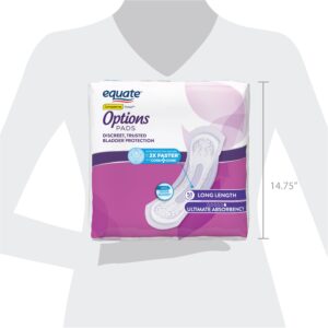Equate Options Women's Incontinence Pads, Ultimate Absorbency, Long Length (51 Count), Compare to Poise® - Image 17