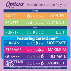 Equate Options Women's Incontinence Pads, Ultimate Absorbency, Long Length (51 Count), Compare to Poise® - Image 19