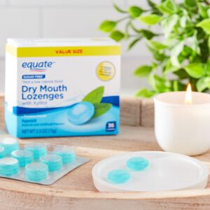 Equate Sugar-Free Xylitol and Sucralose Dry Mouth Relief Lozenges, Peppermint Flavor, 2.5 oz (36 Count) - Image 9