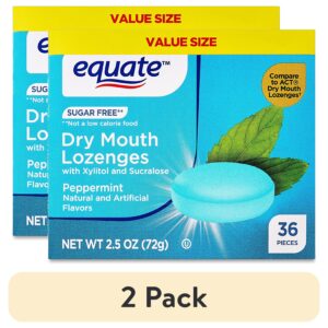 Equate Sugar-Free Xylitol and Sucralose Dry Mouth Relief Lozenges, Peppermint Flavor, 2.5 oz (36 Count) - Image 12