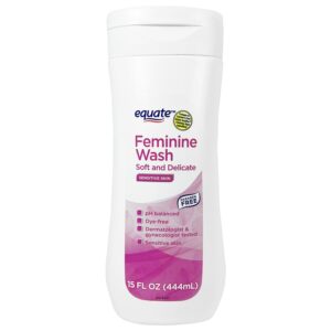 Equate Feminine Wash for Sensitive Skin, Soft & Delicate, 15 fl oz - Image 7