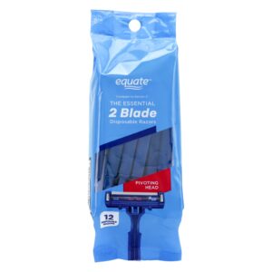 Equate 2 Blade Disposable Razors with Pivoting Head (12 Count), Compare to Gillette® Sensor®2 - Image 4