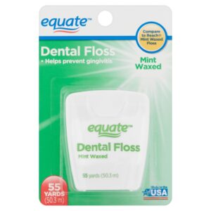 Equate Nylon Dental Floss, Mint Waxed, 55 Yds - Image 8