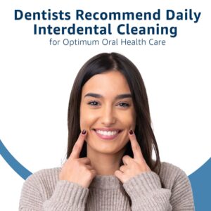 Equate Interdental Brushes with Anti-Bacterial Caps for Tight Spaces (20 Count), Compare to GUM® Proxabrush® Go-Betweens® Cleaners, Tight