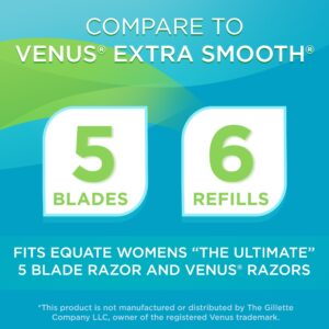 Equate Women's 5 Blade Refills, Cartridges Fit Equate 5 Blade & Gillette® Venus® Handles (6 Count) - Image 3