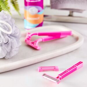 Equate Women's 2 Blade Disposable Razors, Pink (5 Count), Compare to Daisy® - Image 3