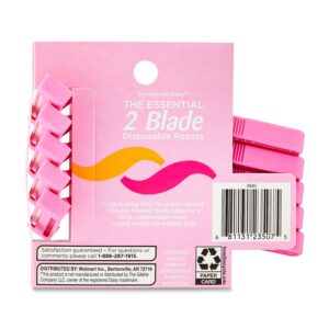 Equate Women's 2 Blade Disposable Razors, Pink (5 Count), Compare to Daisy® - Image 6